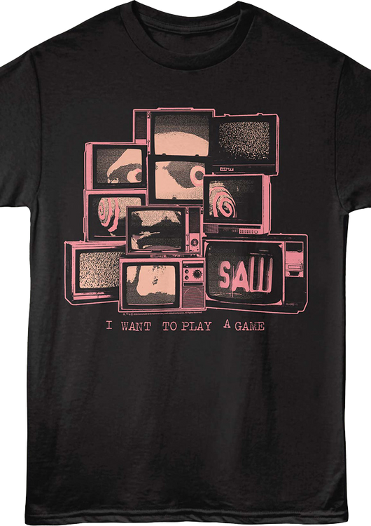I Want To Play A Game Monitors Saw T-Shirt - main product image