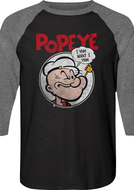 I Yam What I Yam Popeye Raglan Baseball Shirt - main product image