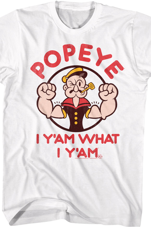 Popeye The Sailorman I Yam What I Yam! Tee Luv Men's Blue T-Shirt Size  Small