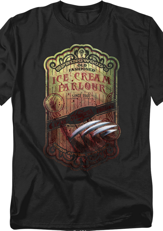 Ice Cream Parlour Nightmare On Elm Street T-Shirt - main product image