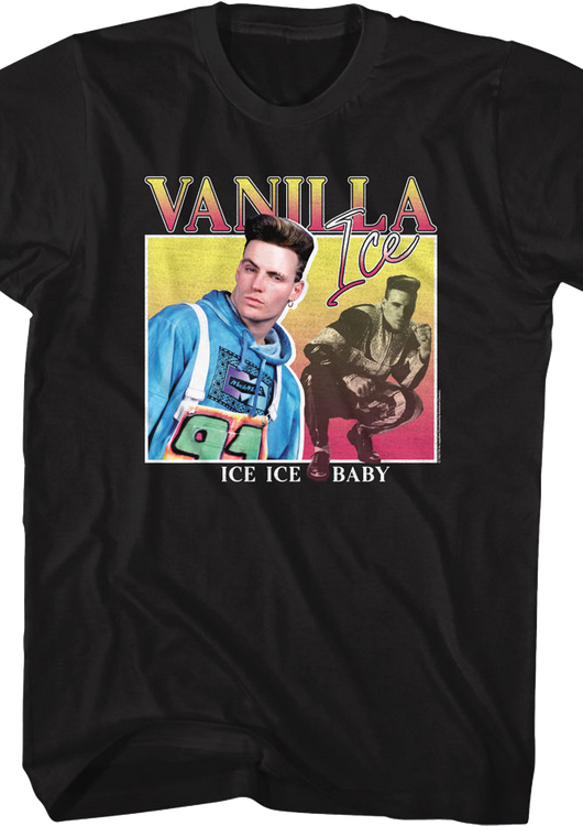 Ice Ice Baby Square Collage Vanilla Ice T-Shirt - main product image