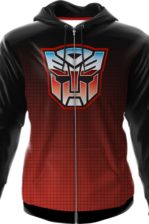 Icon Fade Activewear Autobot Transformers Premium Zippered Hooded Jacketmain product image
