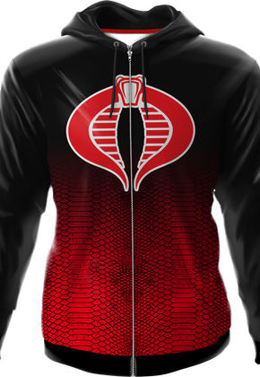 Icon Fade Activewear GI JOE Cobra Commander Premium Zippered Hooded Jacket