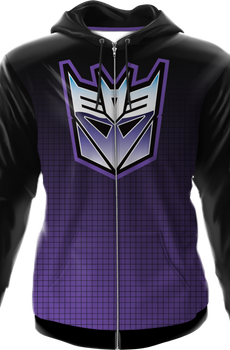 Icon Fade Activewear Decepticon Logo Transformers Hoodie