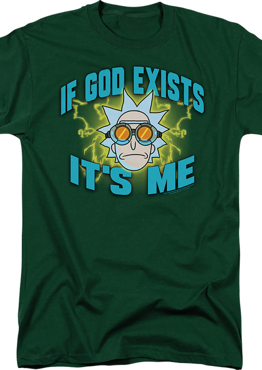 If God Exists It's Me Rick And Morty T-Shirt - main product image