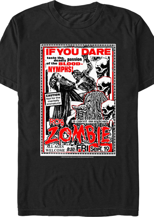 If You Dare Rob Zombie T-Shirt - main product image