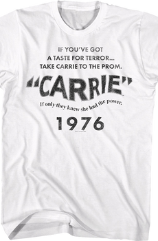 If You've Got A Taste For Terror Carrie T-Shirt