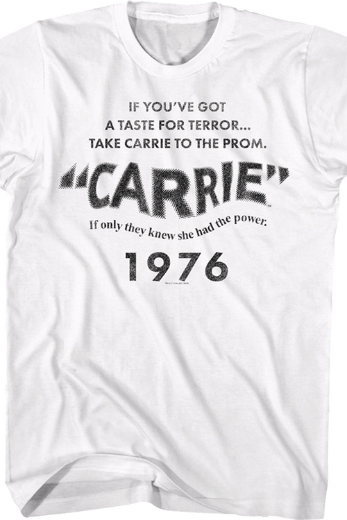 If You've Got A Taste For Terror Carrie T-Shirt - main product image