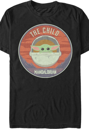 Illustrated Child Star Wars The Mandalorian T-Shirt