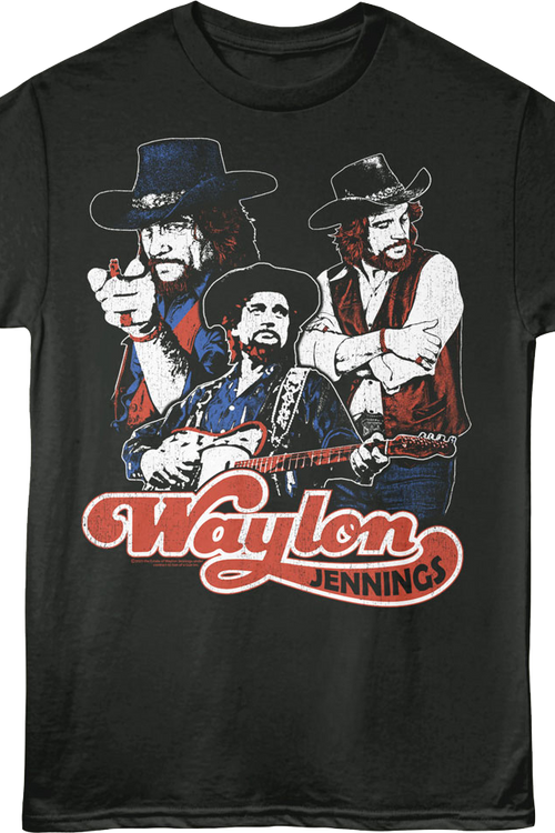 Illustrated Collage Waylon Jennings T-Shirtmain product image