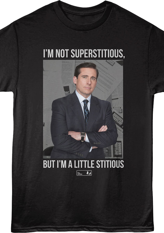 I'm Not Superstitious, But I'm A Little Stitious The Office T-Shirt - main product image