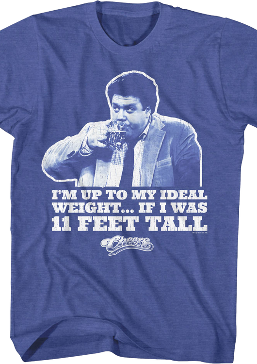 I'm Up To My Ideal Weight If I Was 11 Feet Tall Cheers T-Shirt - main product image