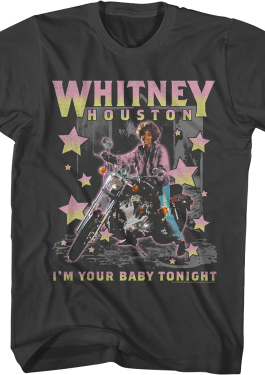 I'm Your Baby Tonight Stars & Motorcycle Whitney Houston T-Shirt - main product image