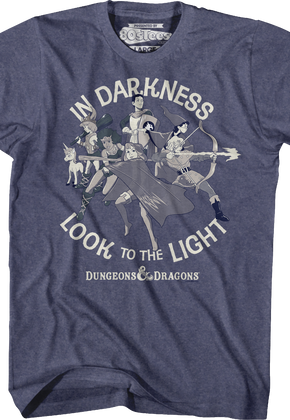 Vintage Blue In Darkness Look to the Light Dungeons & Dragons T-Shirt