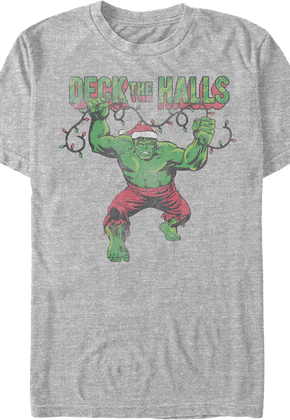 Incredible Hulk Deck The Halls Marvel Comics T-Shirt