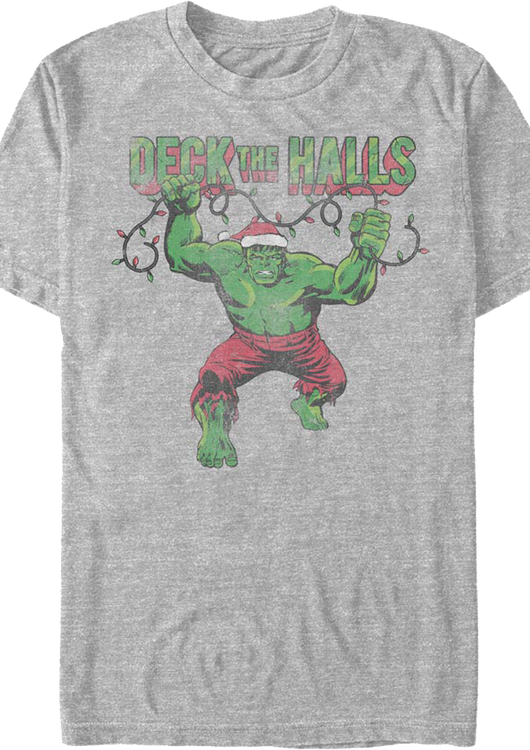 Incredible Hulk Deck The Halls Marvel Comics T-Shirt - main product image
