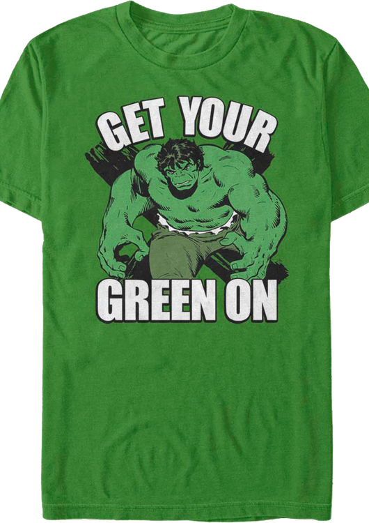 Incredible Hulk Get Your Green On Marvel Comics T-Shirt - main product image