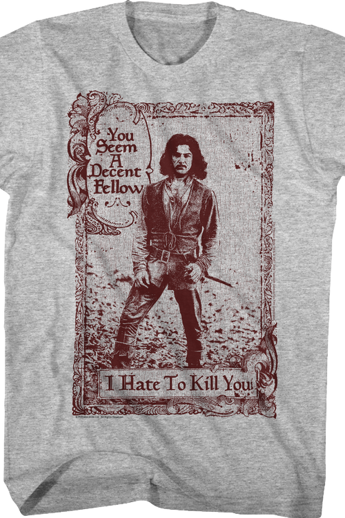Inigo Montoya I Hate To Kill You Princess Bride T-Shirtmain product image