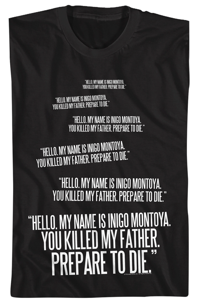 IMage T-Shirt Inigo Montoya La Storia Fantastica - Uomo-S-Bianca