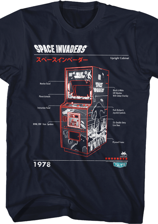 Instructions Space Invaders T-Shirt - main product image