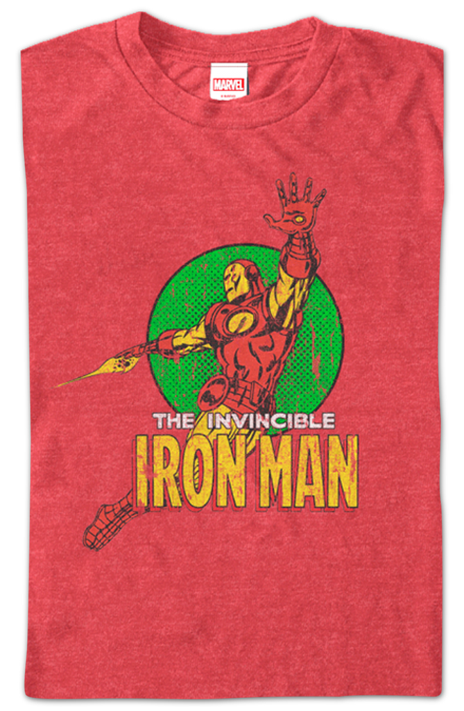 Invincible Iron Man T-Shirt: Marvel Comics Mens T-Shirt