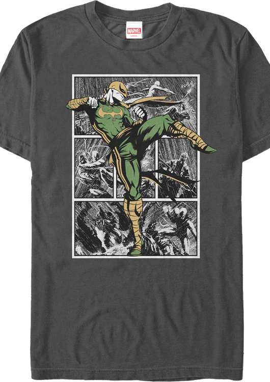 Iron Fist Panels Marvel Comics T-Shirt - main product image