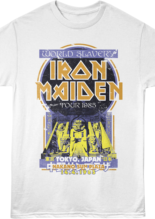 World Slavery Tour Tokyo Japan Iron Maiden T-Shirt - main product image