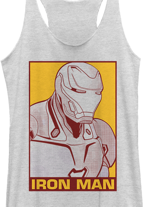Ladies Iron Man Pop Art Avengers Endgame Racerback Tank Top