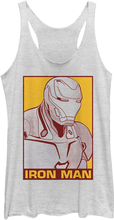 Ladies Iron Man Pop Art Avengers Endgame Racerback Tank Topmain product image