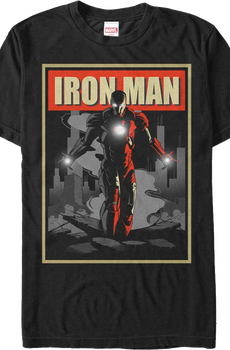 Iron Man Shadow Poster Marvel Comics T-Shirt