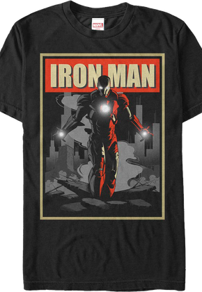 Iron Man Shadow Poster Marvel Comics T-Shirt