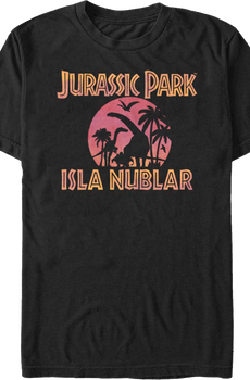 Isla Neblar Silhouettes Jurassic Park T-Shirt