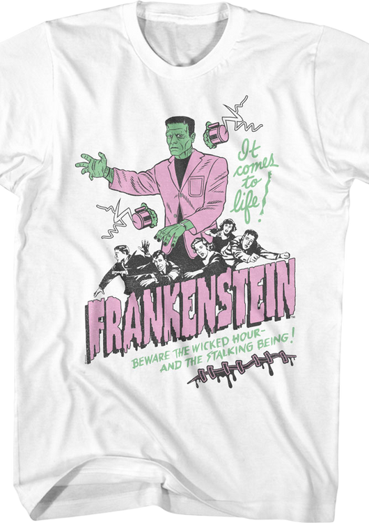 It Comes To Life Illustration Frankenstein T-Shirt - main product image