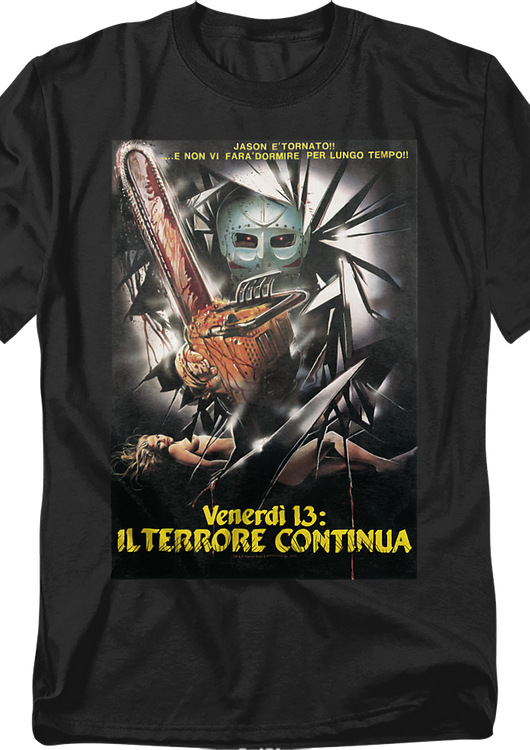 Italian Poster Friday the 13th Part V T-Shirt - main product image