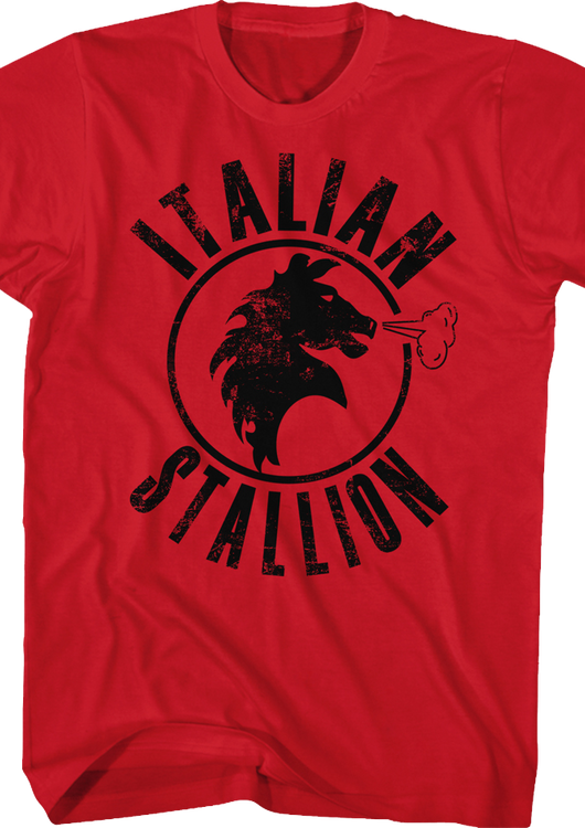Red Italian Stallion Logo Rocky T-Shirt - main product image