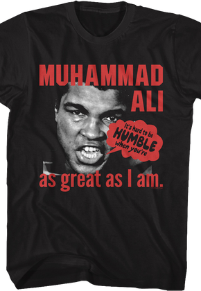 It's Hard To Be Humble Muhammad Ali T-Shirt