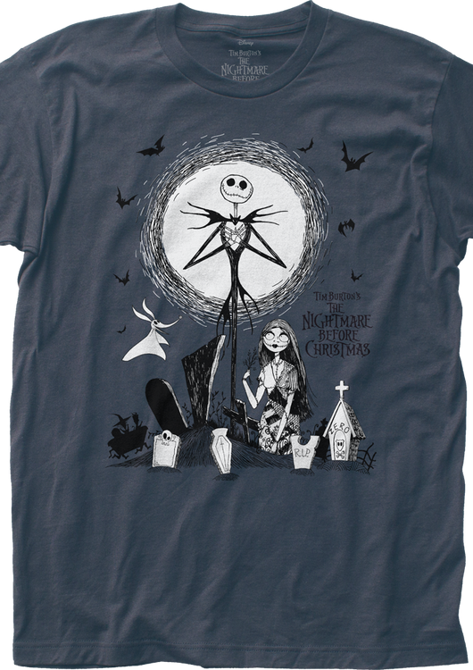 Jack and Sally Nightmare Before Christmas T-Shirt - main product image