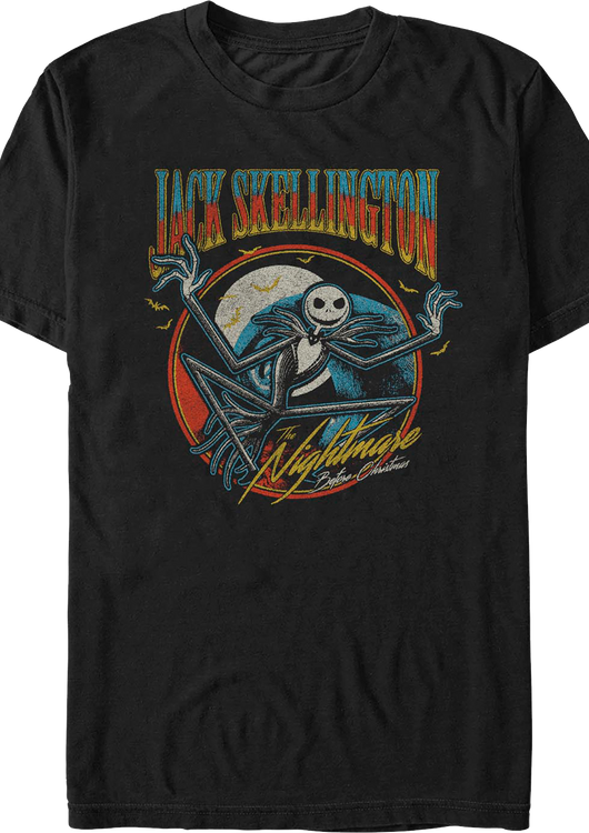 Jack Skellington Circle Nightmare Before Christmas T-Shirt - main product image
