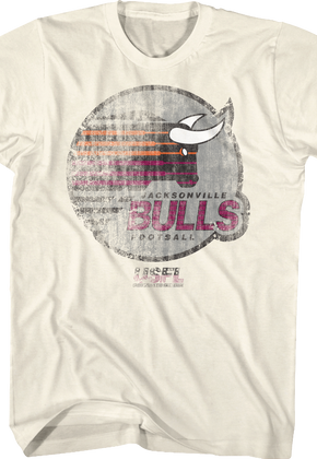 Natural Jacksonville Bulls USFL T-Shirt