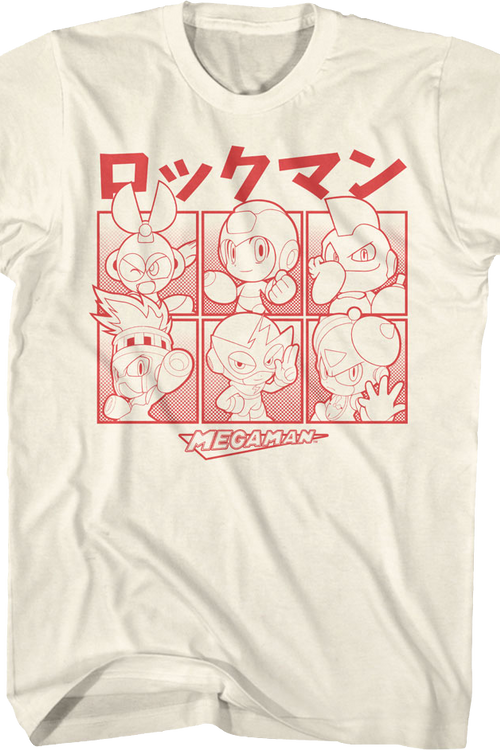 Japanese Blocks Mega Man T-Shirt - main product image