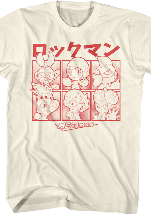 Japanese Blocks Mega Man T-Shirt - main product image