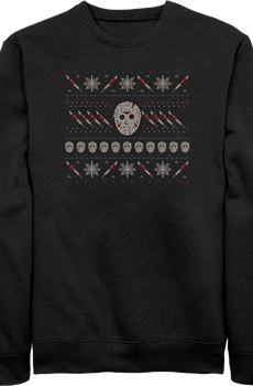Jason Faux Ugly Christmas Sweater Friday the 13th Sweatshirt
