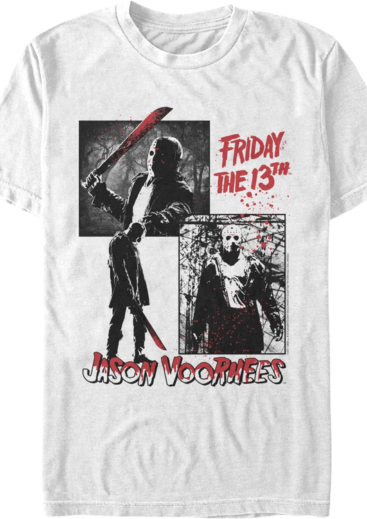 Jason Voorhees Bloody Collage Friday the 13th T-Shirt - main product image