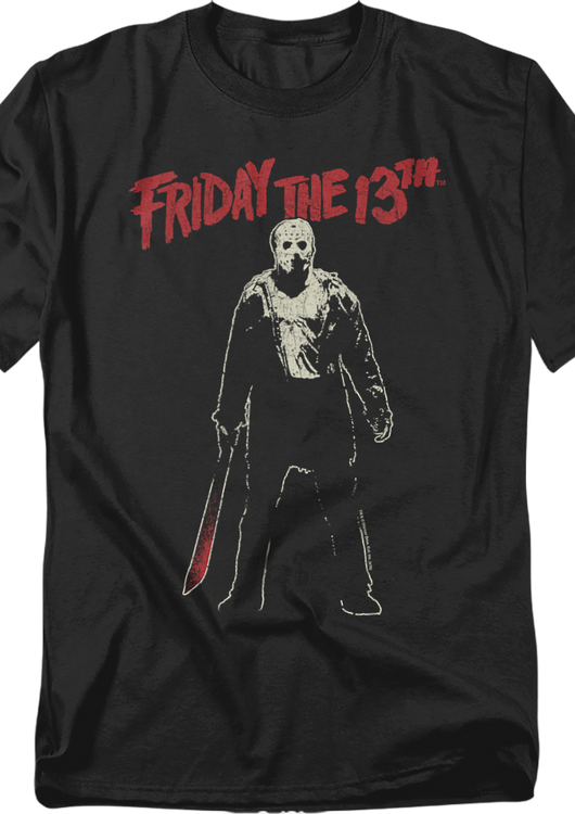 Jason Voorhees Machete Friday the 13th T-Shirt - main product image