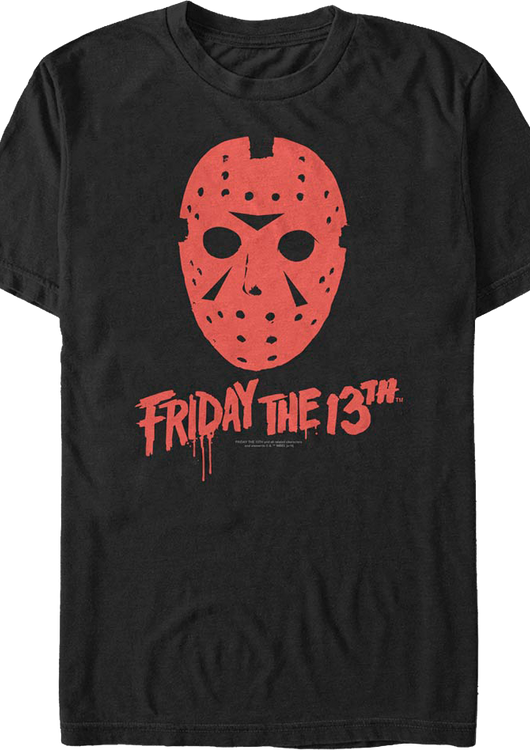 Jason Voorhees Red Mask Friday the 13th T-Shirt - main product image