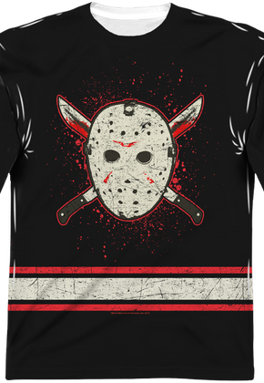 Jason Voorhees Sublimated Faux Friday the 13th Hockey Jersey