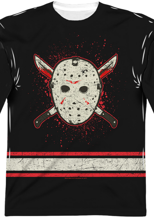 Jason Voorhees Sublimated Faux Friday the 13th Hockey Jersey - main product image