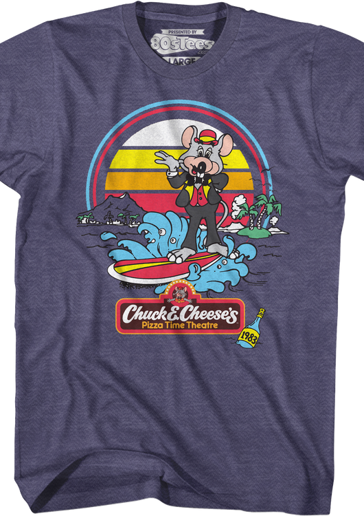 Surfing Chuck E. Cheese T-Shirt - main product image