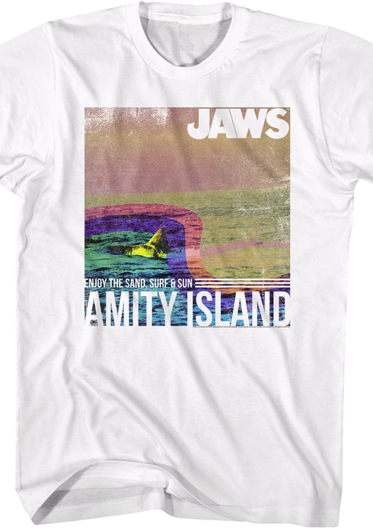 Amity Island Enjoy The Sand, Surf & Sun Jaws T-Shirt - main product image