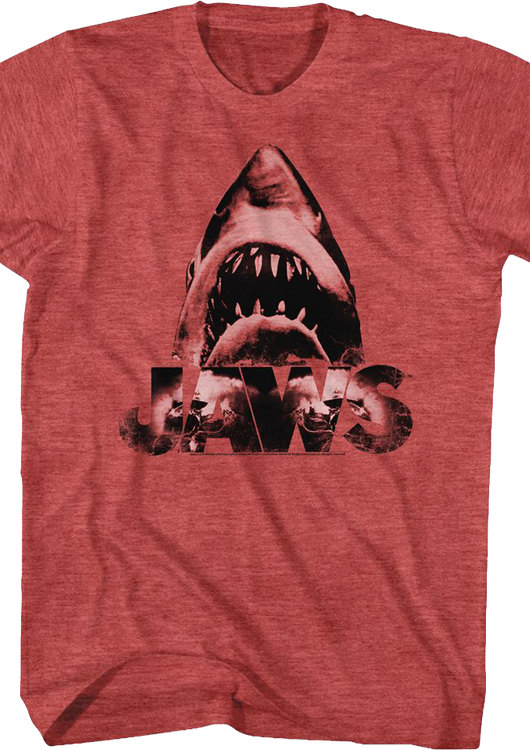 Red Shark Attack Jaws T-Shirt - main product image